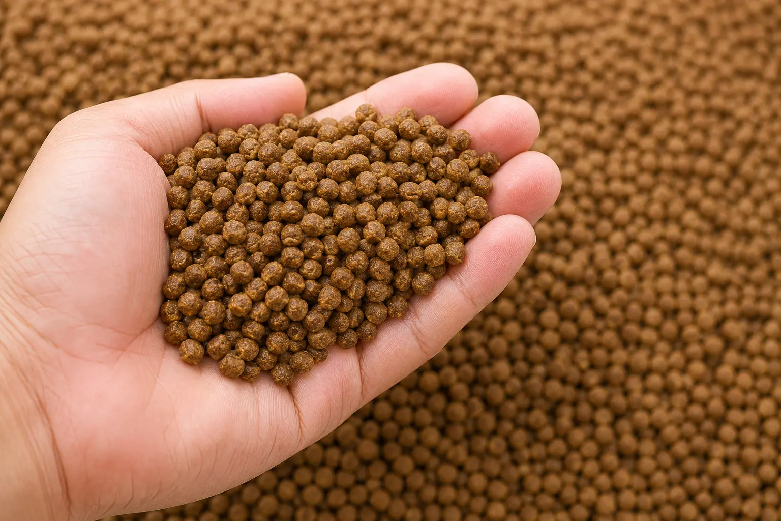Premium aqua and fish feed pellets